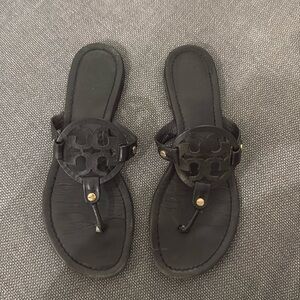 Tory Burch Logo Leather Sandal